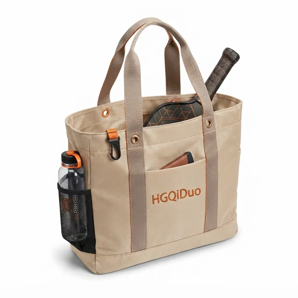 HGQiDuo 2026 lightweight women's pickleball bag with compact storage for paddles balls and daily essentials