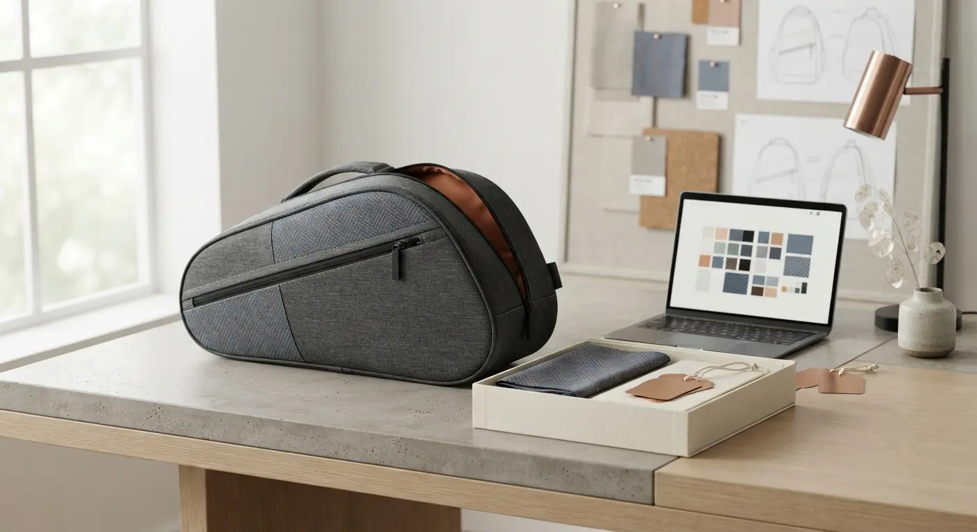 Custom bag product marketing scene