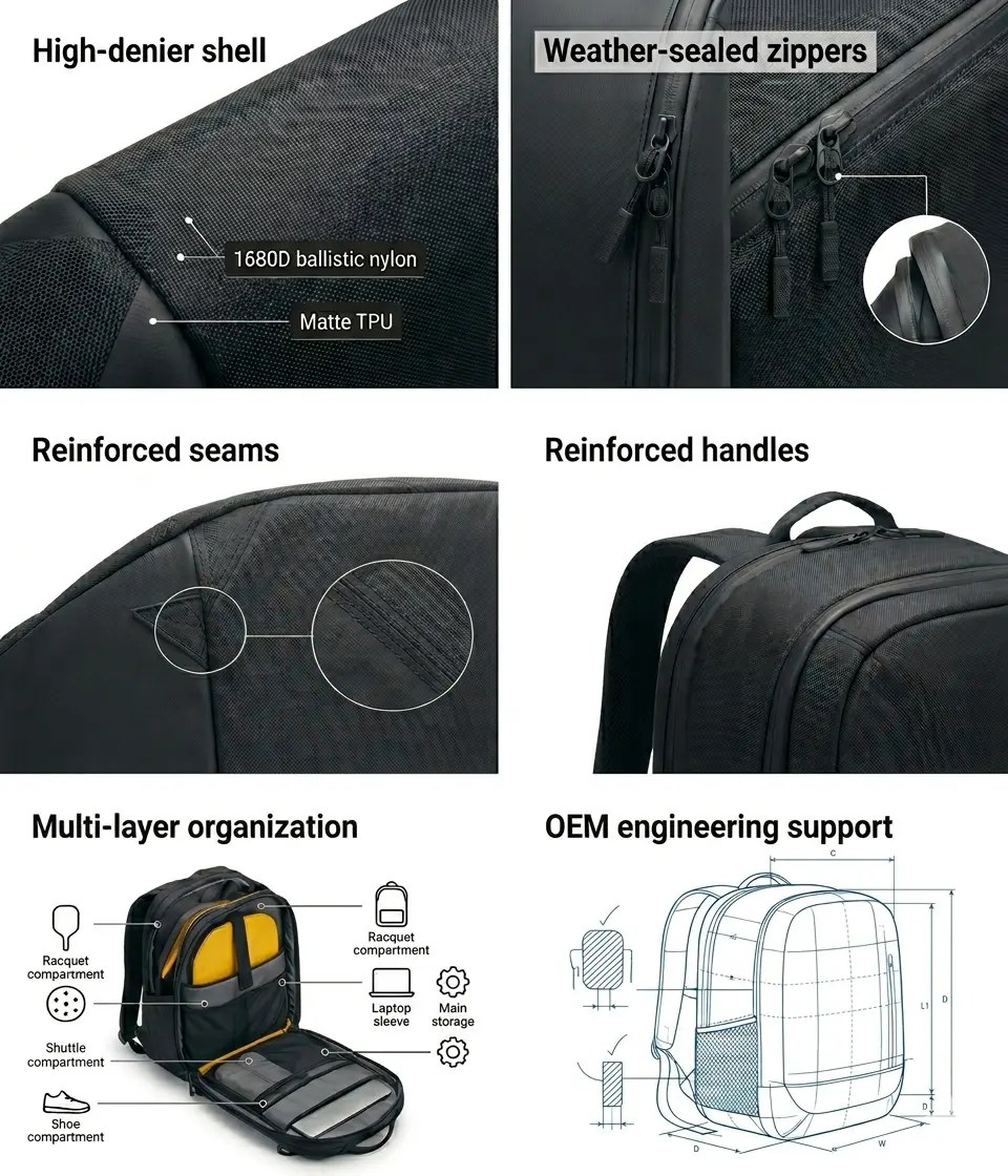 Fabric detail – weather-resistant TPU coating