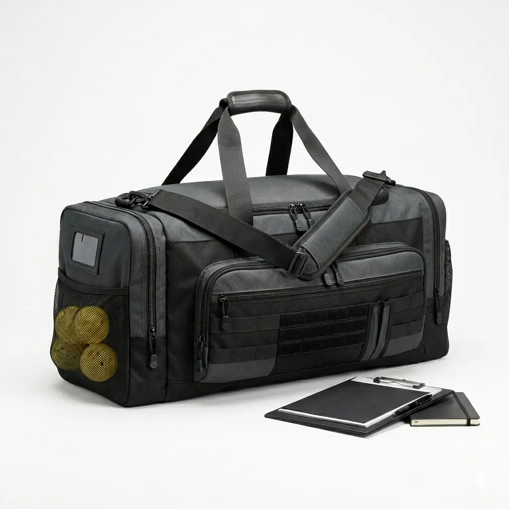 Coach's Duffle 45L — Reinforced for daily drills — engineered for durability with blank branding zones for B2B customization, perfect for team training and competitive match days