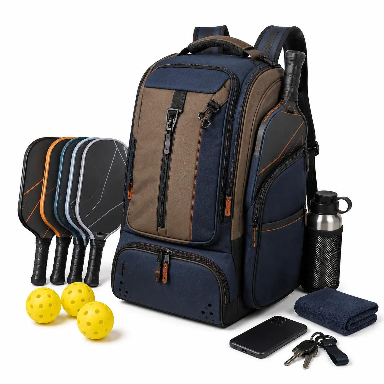 Family pickleball bag for 3-4 paddles, perfect for all-day matches