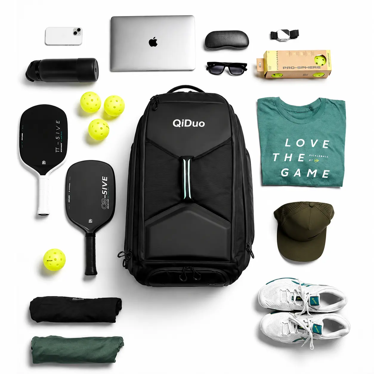 Player tournament pickleball bags for paddles, balls and event gear