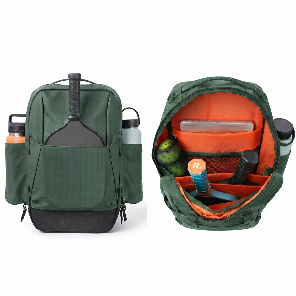 High-capacity staff field pack for pickleball tournament organizers