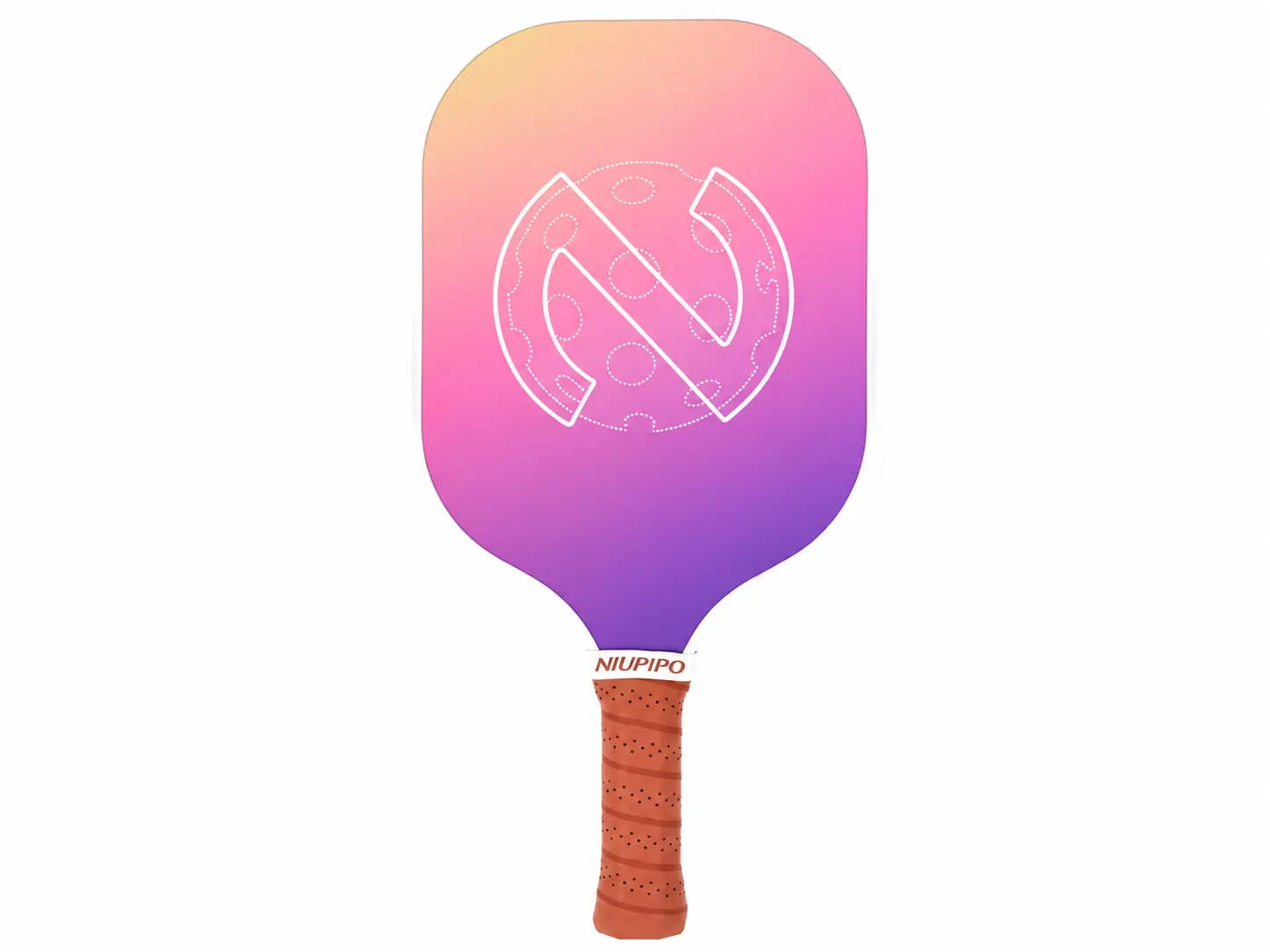 2026 new 10.5/14/16mm glassfiber edgeless pickleball paddle, 41cm, 220g, 360° rotation