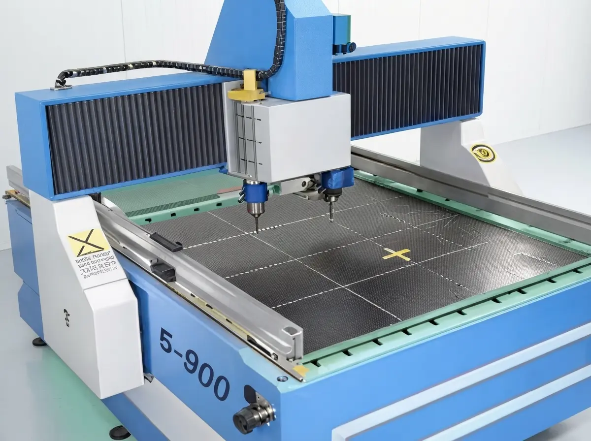 CNC cutting process for carbon fiber materials in pickleball paddle manufacturing