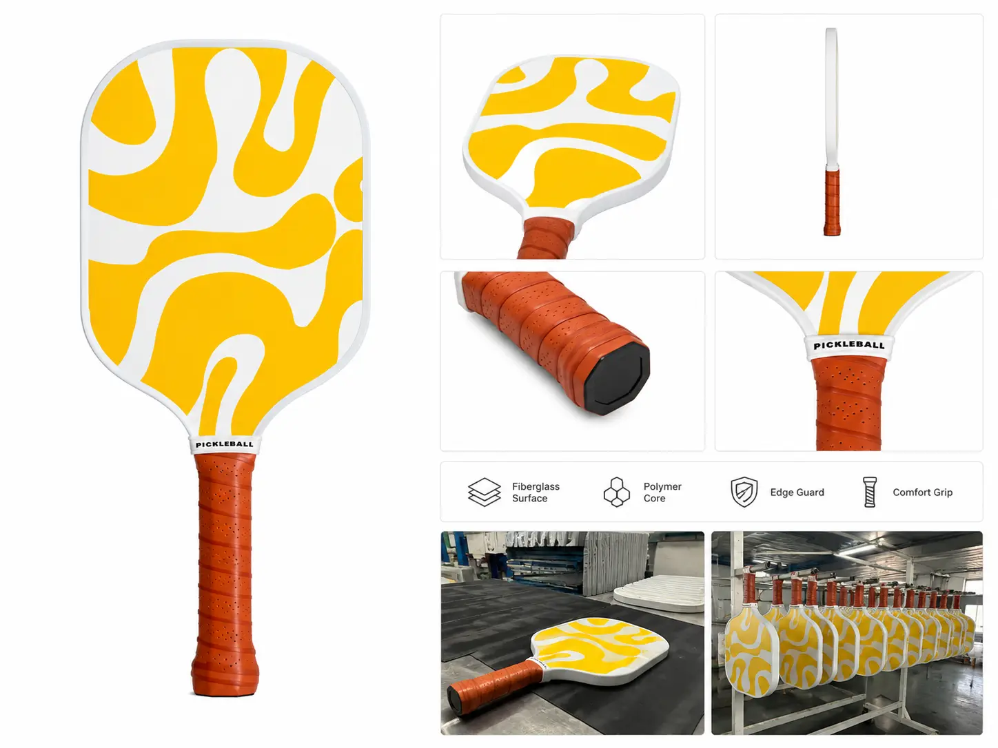 All-round pickleball paddle with durable, eco-friendly, and waterproof design