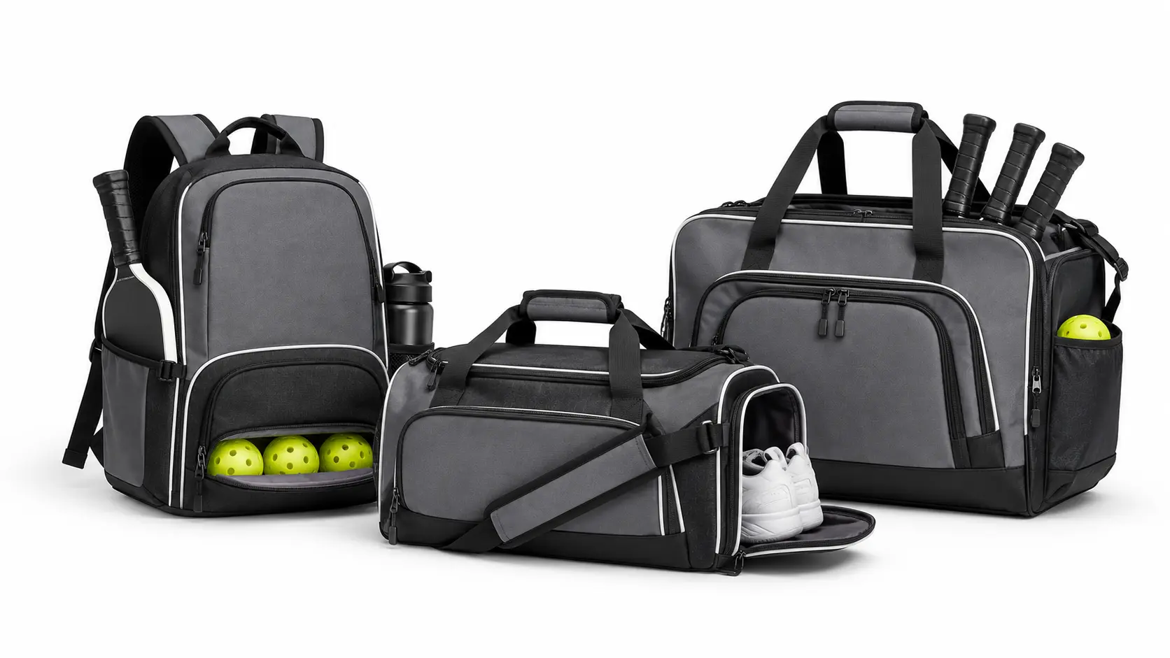 Club Sample Kit showing a complete pickleball bag lineup for clubs and academies.